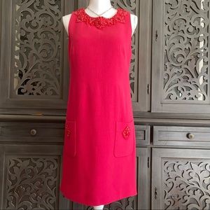 Andrew Gn red dress with beading 42